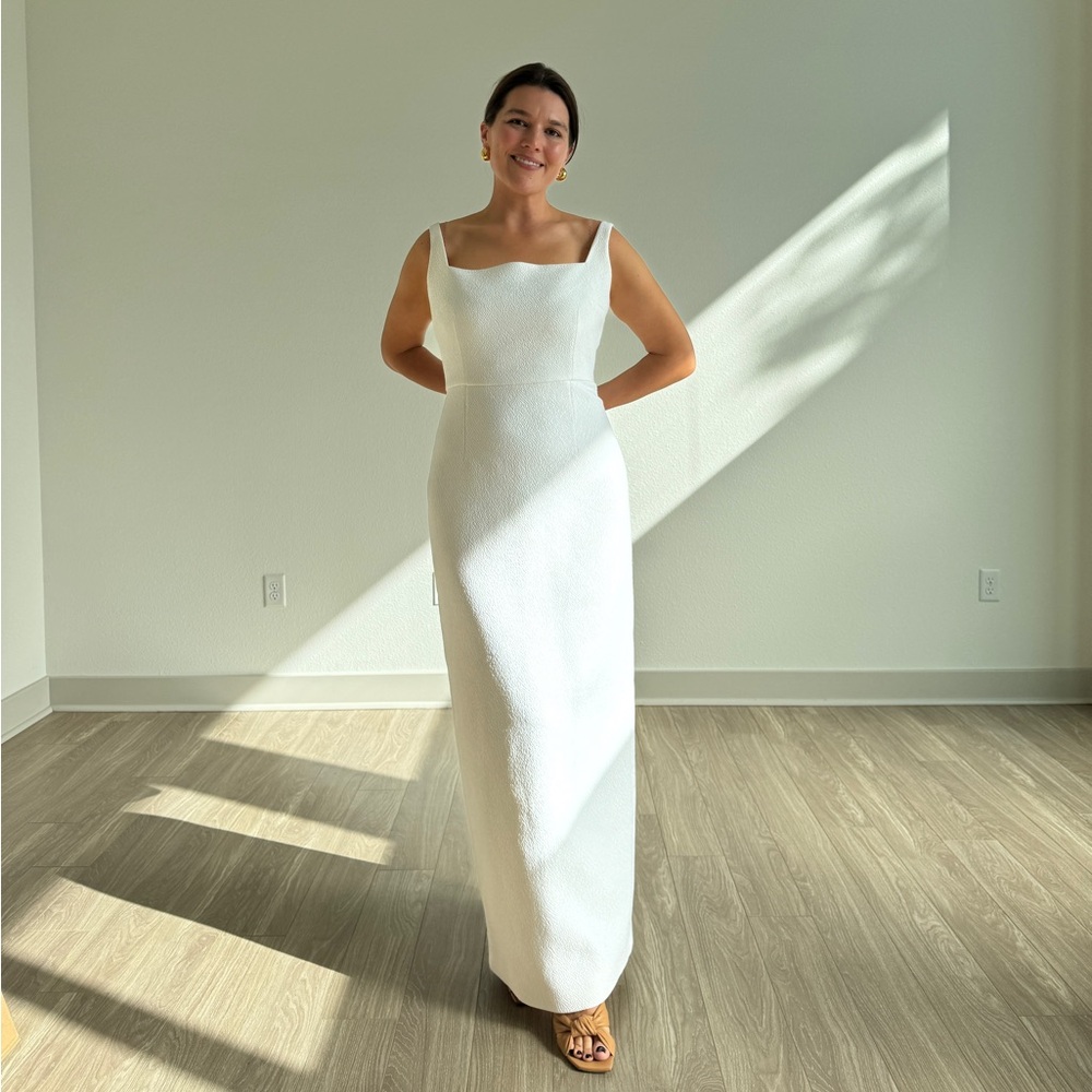 Emilia Wickstead Bridal Cloque Column Wedding Gown UK18 US14 NWT Retail $4200